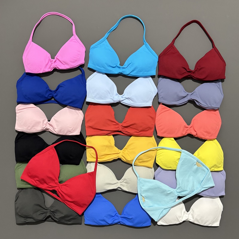 Sports Bra High Impact - Sports Strappy Bra Yoga Underwear Women