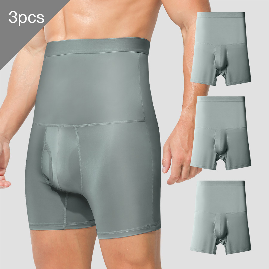 Corset Waist Cinch - 3PCS Men's sports underwear: high-waisted, belt-cinching,