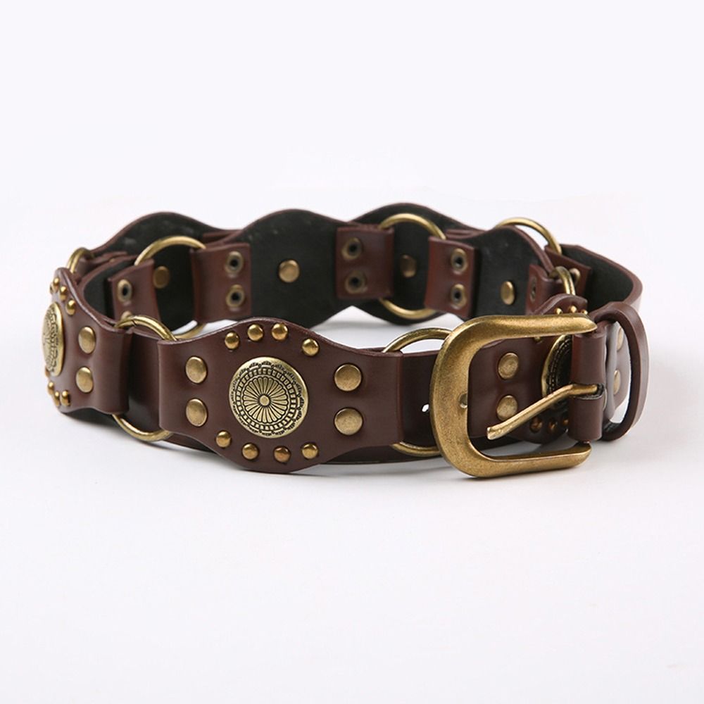 Corset Waist Cinch - Grommet PU Leather Waist Belt Vintage