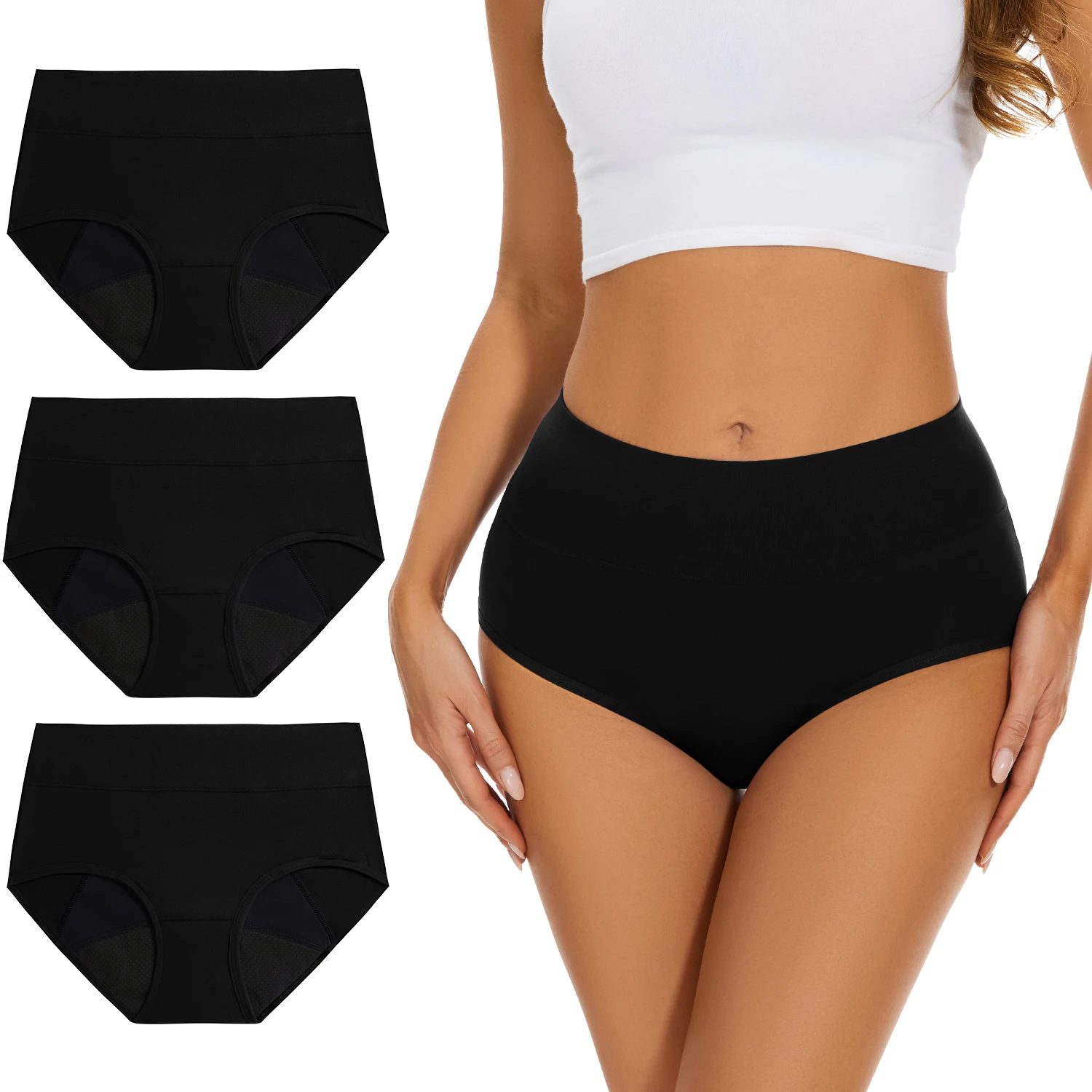 Period Panty Absorbent - 3PCS/lot Menstrual Panties For Menstruation 4-Layer