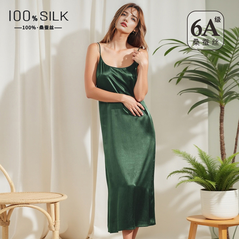 Robe Silk Women - 100% Mulberry Silk Slip Dress 19