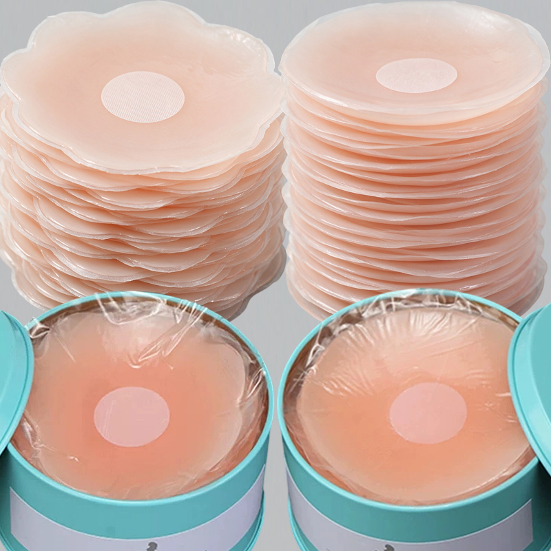 Silicone Bra Adhesive - Floral Round Silicone Nipple Covers Reusable