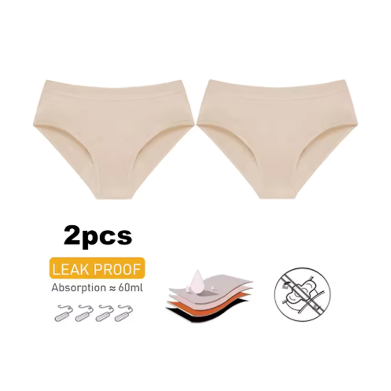 Period Panty Absorbent - 2Pc Heavy Flow Pure Cotton Menstrual