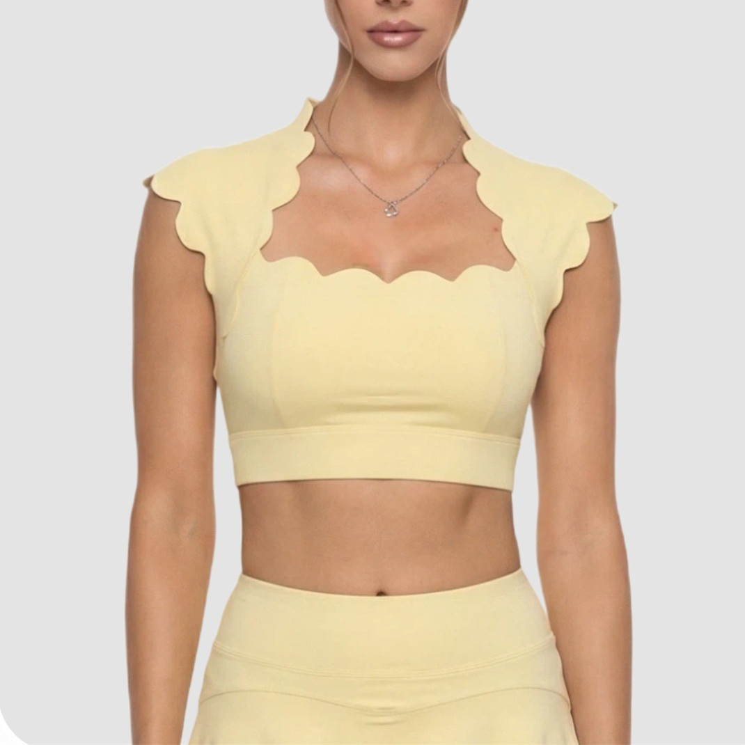 Sports Bra High Impact - Pad Wavy Women Sports Vest Yoga