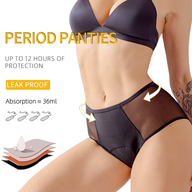 Period Panty Absorbent - Drop shipping Women's High-waisted Lace 4