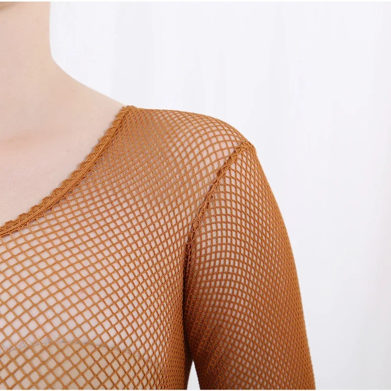 Bodystocking Fishnet - Latin Dance Full Body Jumpsuits Fishnet