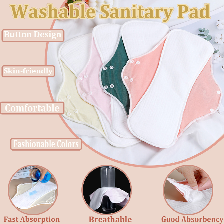 Period Panty Absorbent - 1pc Washable Sanitary Pads for Women,