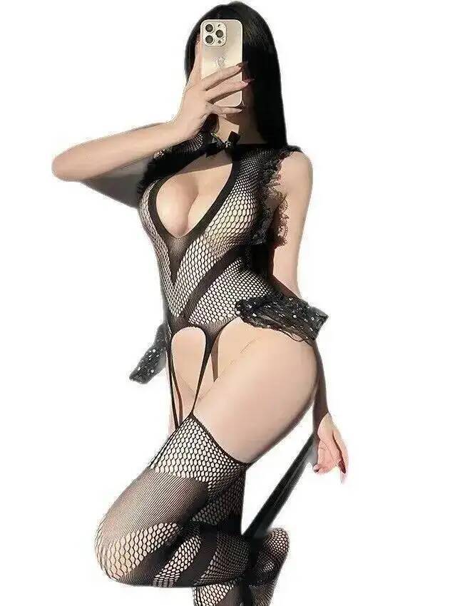 Sexy Lace Trim Fishing Net Bod - đánh giá và giá Bodystocking Fishnet