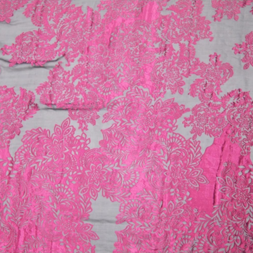 Fashion Large Pink Flower Desi - đánh giá và giá Robe Silk Women
