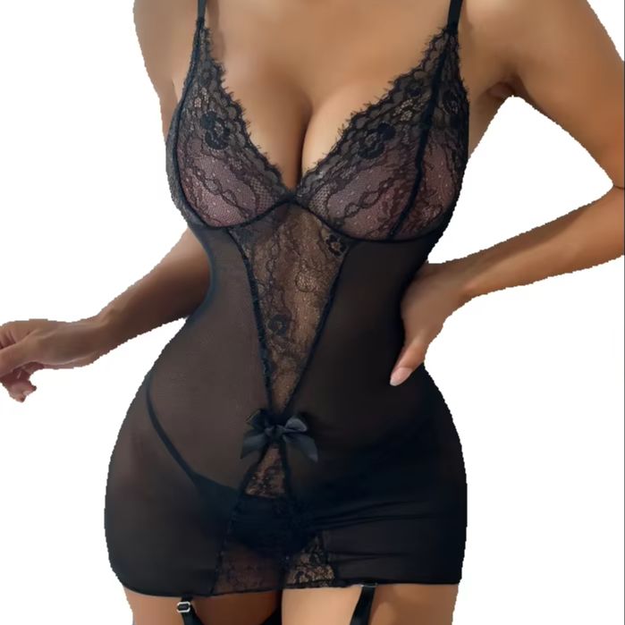Lace Underwear Set with Stocki - đánh giá và giá Garter Belt Set