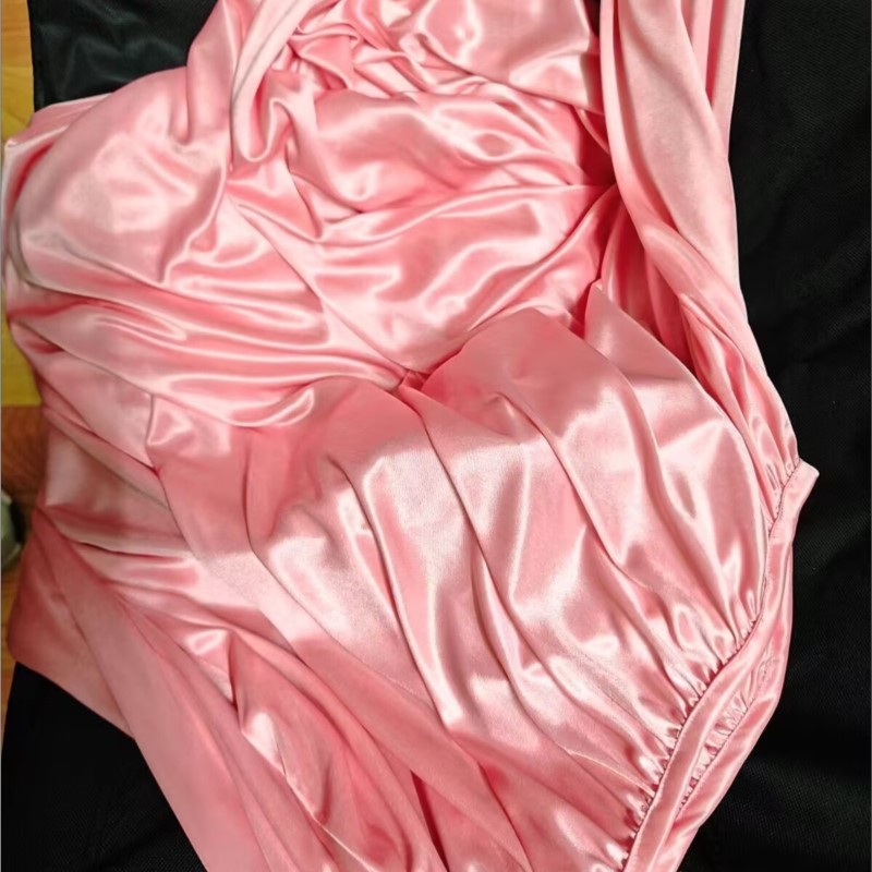 Glossy Ice Silk Night Robe Wit - đánh giá và giá Robe Silk Women