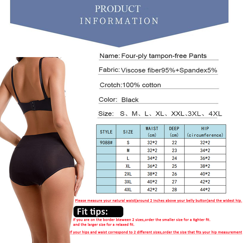 Heavy Flow Menstrual Panties 4 - đánh giá và giá Period Panty Absorbent