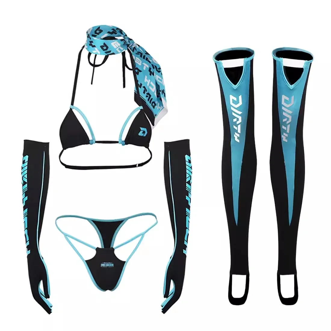 Women Sexy 5 Pieces Bikini Set - đánh giá và giá Thong Bikini Women