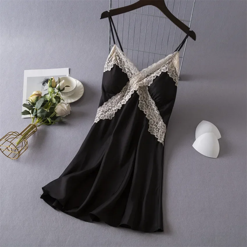 Women's Sexy Lingerie Satin Ni - đánh giá và giá Babydoll Chemise Night
