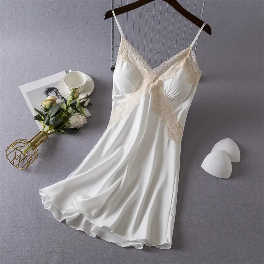 Women's Sexy Lingerie Satin Ni - đánh giá và giá Babydoll Chemise Night