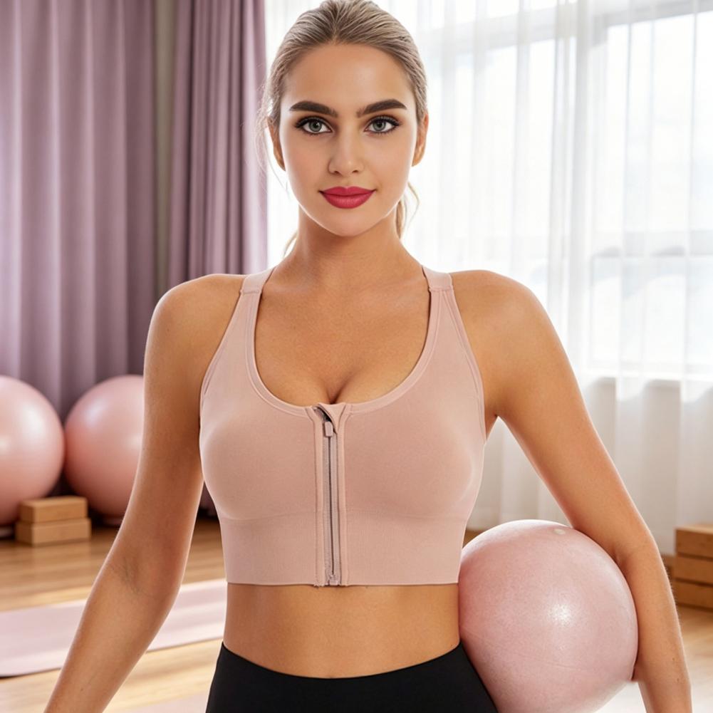 Zip Front Wireless Sports Bra  - đánh giá và giá Sports Bra High Impact