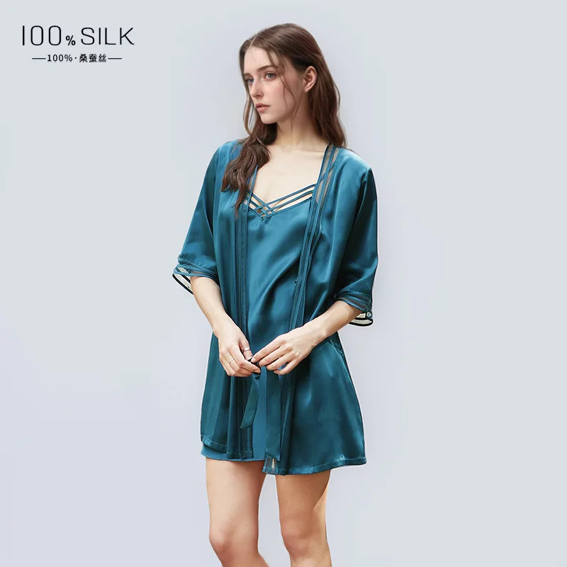 19MM 100% Mulberry Silk Robe G - đánh giá và giá Robe Silk Women
