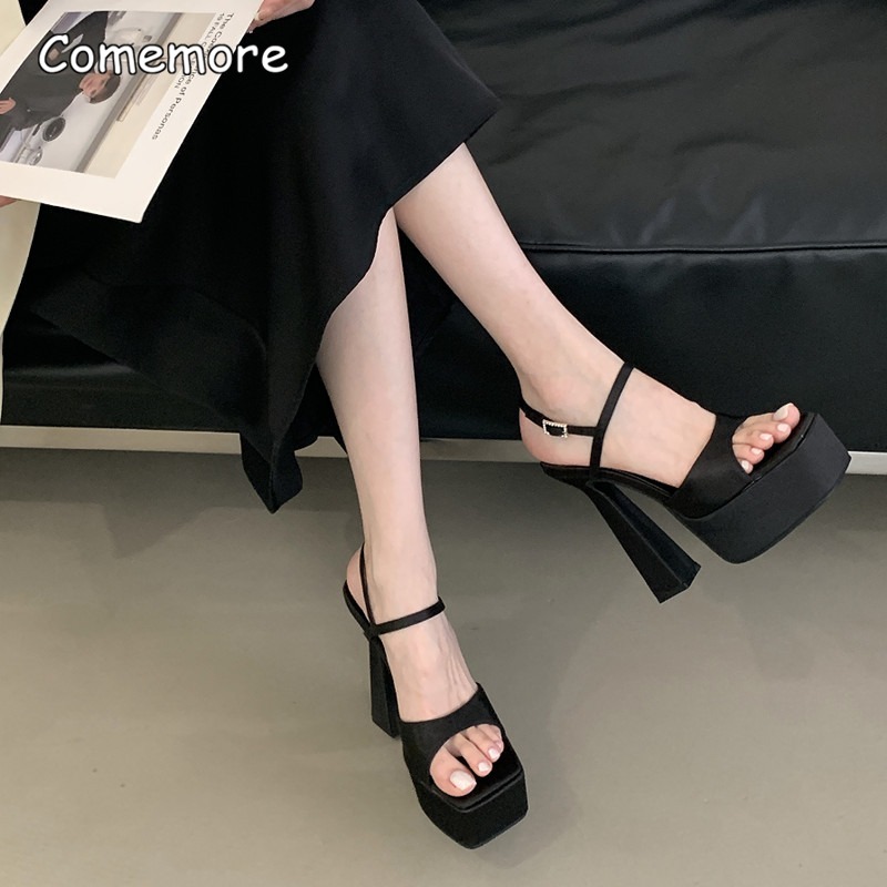 15CM High Heels Chunky Platfor - đánh giá và giá Slip Dress Satin