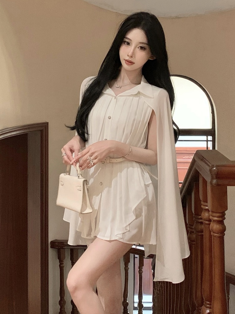 Elegant White Shawl Collar Ple - đánh giá và giá Corset Waist Cinch