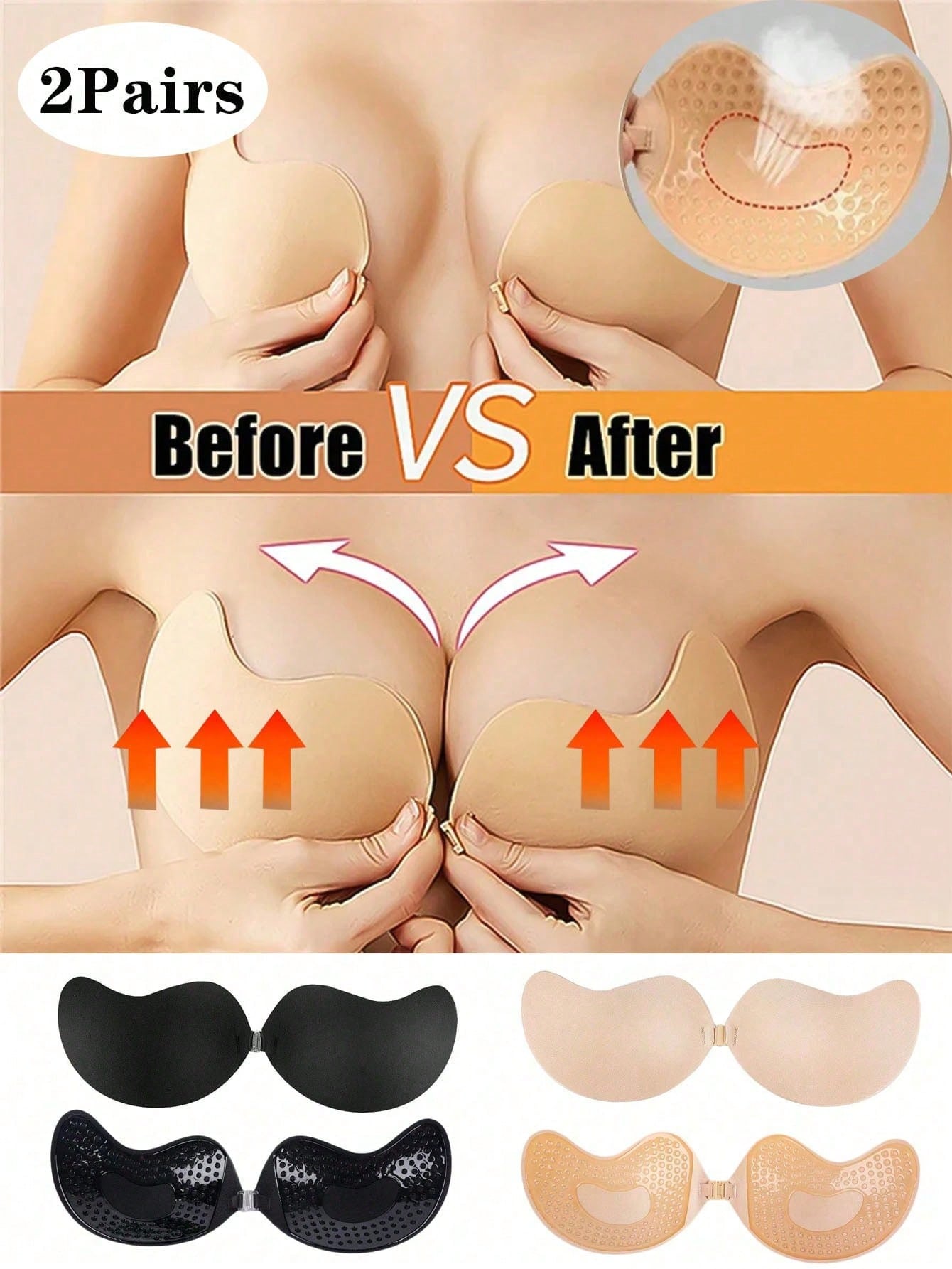 2-pack Women's Self-Adhesive I - đánh giá và giá Push Up Bra Padded