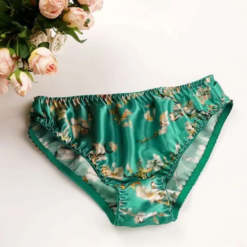 Summer Floral Print Ice Silk M - đánh giá và giá Boyshort Underwear