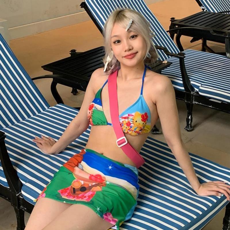 Y2K Girls Kawaii Hello Kittys  - đánh giá và giá Thong Bikini Women