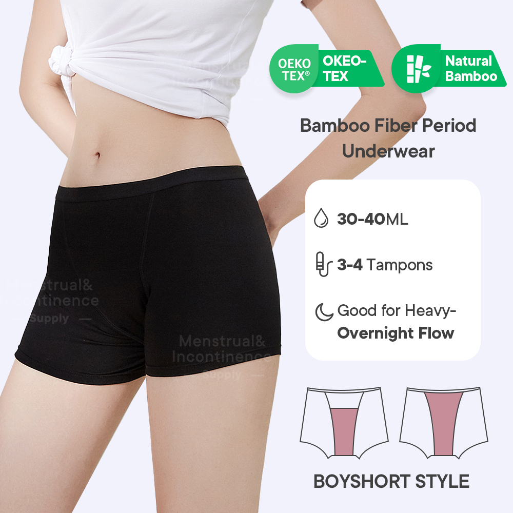 Bamboo Fiber Period Underwear  - đánh giá và giá Boyshort Underwear